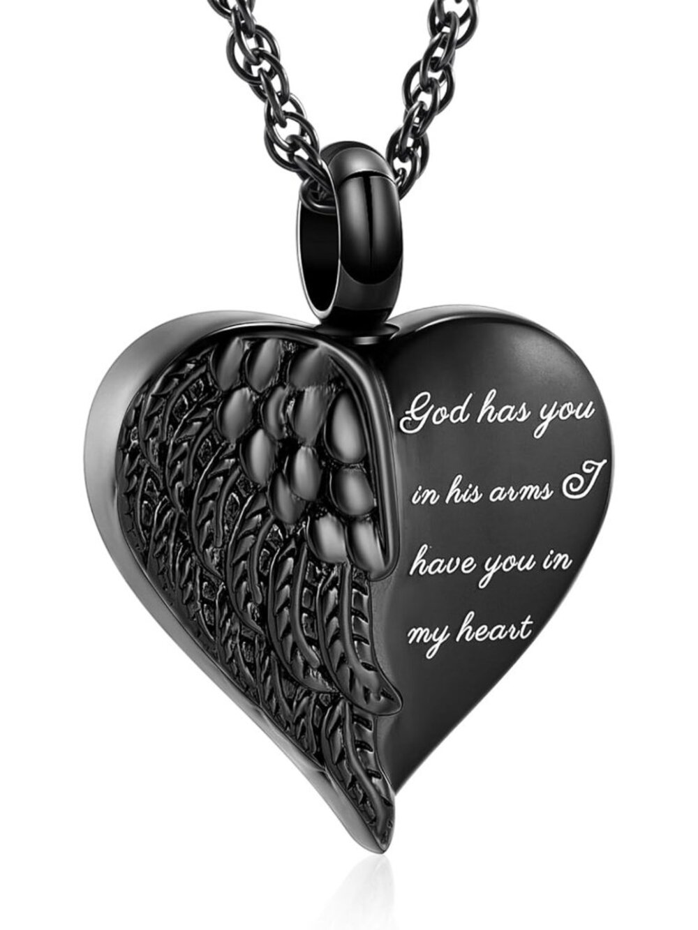 Cremation Heart Urn Necklace for Ashes - Memorial Locket Keepsake Pendant